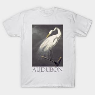 Great Egret by John James Audubon T-Shirt